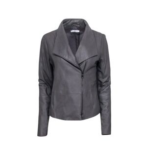 Vince Gray Leather Jacket
